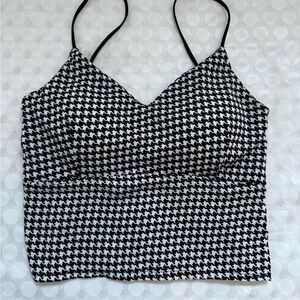 Black and White Houndstooth Women's Top